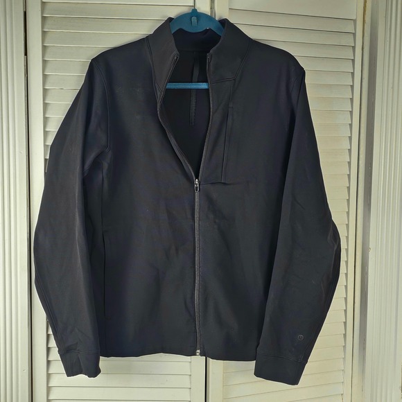 Lululemon Mens Black Sojourn Full Zip Jacket Medium - Picture 1 of 3